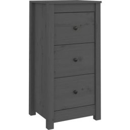 Buffet Gris 40x35x80 cm Bois massif de pin Vidaxl Gris