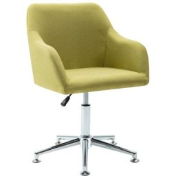 Chaise pivotante de salle à manger Vert Tissu Vidaxl Green
