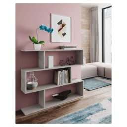 Bibliothèque basse 97 cm Ciment avec trois étagères Ciment