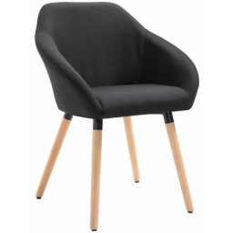 Chaise de salle à manger Noir Tissu vidaXL - Black