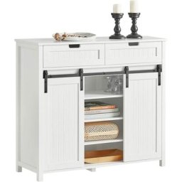 FSB74-W Buffet Bahut, Commode Armoire de Rangement pour Cuisine, Salle à Manger, Salon, Meuble de
