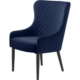 Otis Fauteuil en velours, bleu. - Bleue