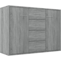 Buffet Sonoma gris 88x30x65 cm Bois d'ingénierie Vidaxl Sonoma gris