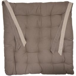 Homemaison - Galette de Chaise épaisse et matelassée valayans Taupe Foncé 40 x 40 cm - Taupe Foncé