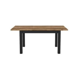 Table extensible jusqu'à 175cm pour salle à manger Collection darwin. Plateau effet épicéa. Pieds