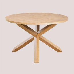 Table ronde en mdf et bois (Ø120 cm) Mieren Sklum Bois Naturel Bois Naturel
