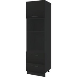 Colonne de cuisine pour micro-onde et four encastrable Lovia Noir Mat 2 tiroirs l 60 cm Type de