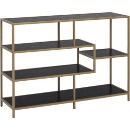 Sea Bibliothèque avec 3 tablettes de rangement, noir. - Noir