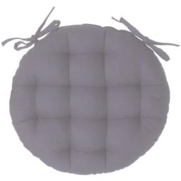 Atmosphera - Galette de chaise ronde grise D40 créateur d'intérieur - Gris