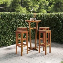 Maisonchic - Lot de 4 Tabourets de bar Style Contemporain | Chaises de bar Bois massif d'acacia