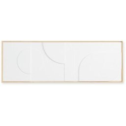 Cadre 152x52 Wabi Home couleur blanche et texture de cadre en bois similaire au grain design