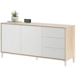 Buffet de 154 cm michigan - Chêne/blanc - Lúzete