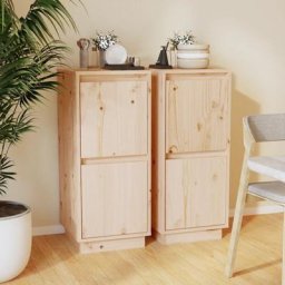 Lot de 2 Buffets Bahut | Meubles de rangement Commode 31,5x34x75 cm Bois massif de pin BV967574