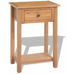 Table console 50 x 32 x 75 cm Bois de chêne massif Vidaxl Brun
