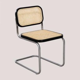 Chaise en rotin Tento Style Sklum Noir uni Noir uni