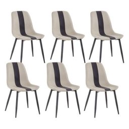 Chaises de Salle à Manger, Chaise cuisine en Tissu avec Pieds en Métal, Salle à Manger (Kaki,Lot de