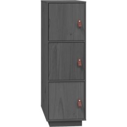 Buffet haut Gris 34x40x108,5 cm Bois massif de pin Vidaxl Gris