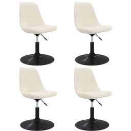 Chaises à manger pivotantes lot de 4 crème velours Vidaxl Crème