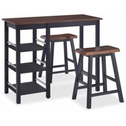 Assortiment de bar 3 pcs mdf Noir Vidaxl Noir