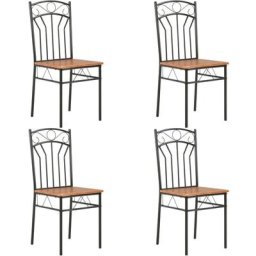 Chaises à manger lot de 4 marron mdf Vidaxl n/a