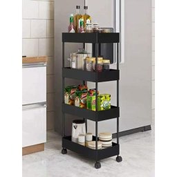 Skecten - Chariot Roulant Étagère à Roulettes Meuble de Rangement Mobile Multi-Fonction avec 4