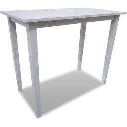 Table de bar en bois Blanc Vidaxl White