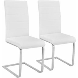 2 Chaises de Salle à Manger bettina Rembourrées Pieds en métal Argentés Design Moderne - lot de 2
