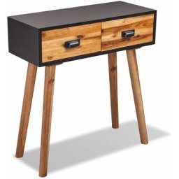 Table console Bois d'acacia massif 70 x 30 x 75 cm vidaXL - Brun