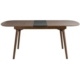 Table à manger extensible noyer L150-180 cm sheldon - Noyer / noir