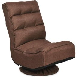 Chaise Relax Pliable et Réglable en 5 Positions Pivotant 360 Degrés Rembourrée Confortable Idéale