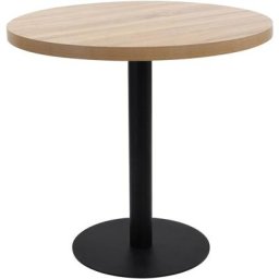 Table de bistro Marron clair 80 cm mdf Vidaxl Light brown and black