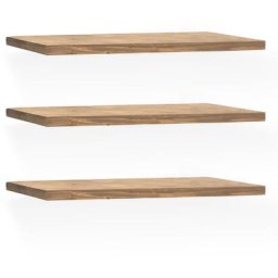 Pack 3 étagerès Melva chêne foncé 60cm