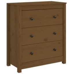 Buffet Marron miel 70x35x80 cm Bois massif de pin Vidaxl marron miel