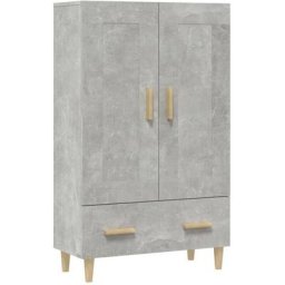 Buffet haut Gris béton 70x31x115 cm Bois d'ingénierie Vidaxl Gris