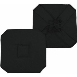 Homemaison - Galette de chaise italienne et unie Noir 40 x 40 cm - Noir