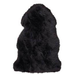 Lipo Peau de mouton véritable, noir. - Noir