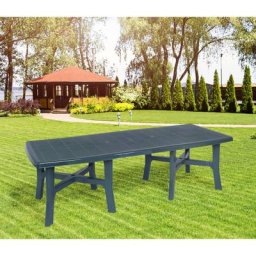 Dmora - Table d'extérieur Messina, Table à manger extensible, Table de jardin polyvalente