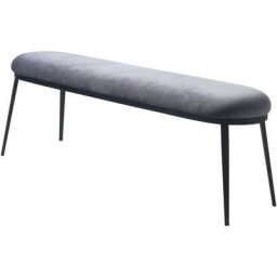 Gain Banc, gris velours, noir. - Grise