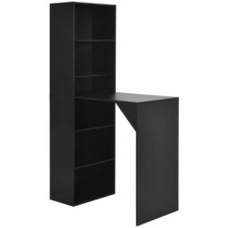 Table de bar avec armoire Noir 115 x 59 x 200 cm Vidaxl Noir