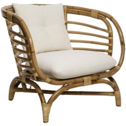 Fauteuil Rotin Farah Atmosphera créateur d'intérieur - Blanc