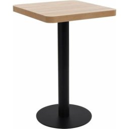 Table de bistro Marron clair 50x50 cm mdf Vidaxl Light brown and black