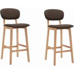 Tabourets de bar lot de 2 marron tissu Vidaxl Marron