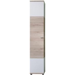 Campus Salle de bain meuble haut 1 porte, finition chêne, blanc.