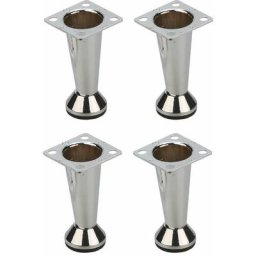 4x Pied de meuble ajustable ±7mm conique métal Meuble TV Réglable Canapé Buffet Armoire Table Lit