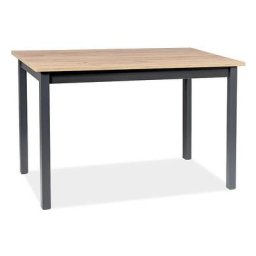 Table extensible en bois - 8 couverts - Beige et noir - l 170 x p 75 x h 75 cm - Livraison gratuite