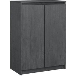 Buffet Gris 60x36x84 cm Bois de pin massif Vidaxl Gris