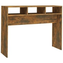 Table console Chêne fumé 105x30x80 cm Bois d'ingénierie Vidaxl Chêne fumé