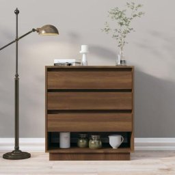 Commode Bahut style Contemporain | Buffet Chêne marron 70x41x75 cm Aggloméré Meuble657920