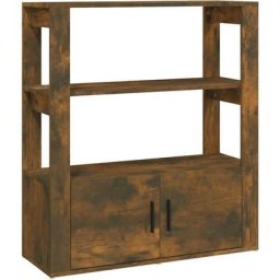 Buffet Chêne fumé 80x30x90 cm Bois d'ingénierie Vidaxl Chêne fumé