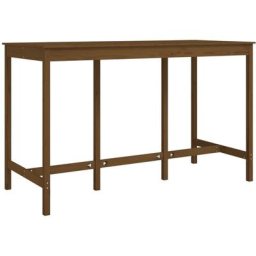 Table de bar Marron miel 180x80x110 cm Bois massif de pin Vidaxl Honey brown